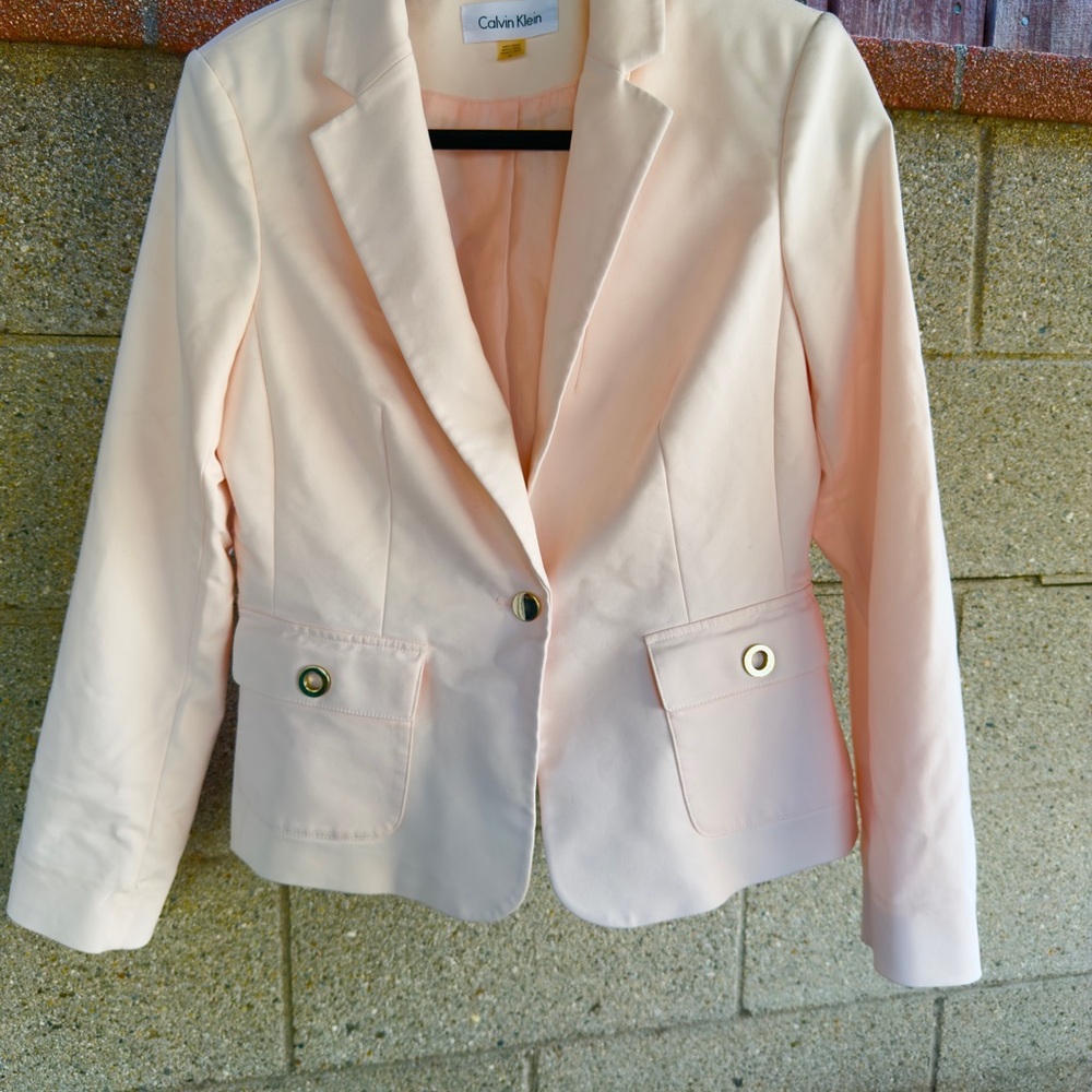 Calvin Klein Women's Light Pink Blazer